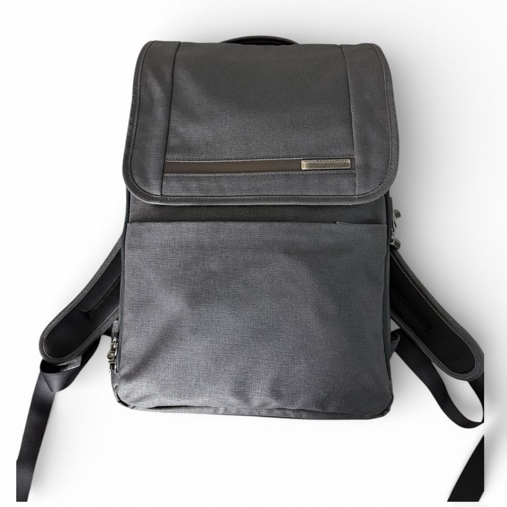 Briggs & Riley Kinzie Street Flapover Expandable Travel Backpack Grey ZP165X-10